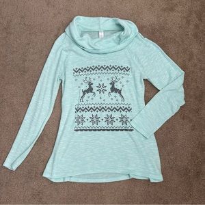 Cowl neck Reindeer Sweater